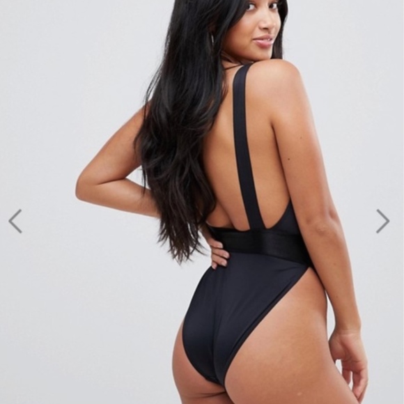 asos elastic waist swimsuit